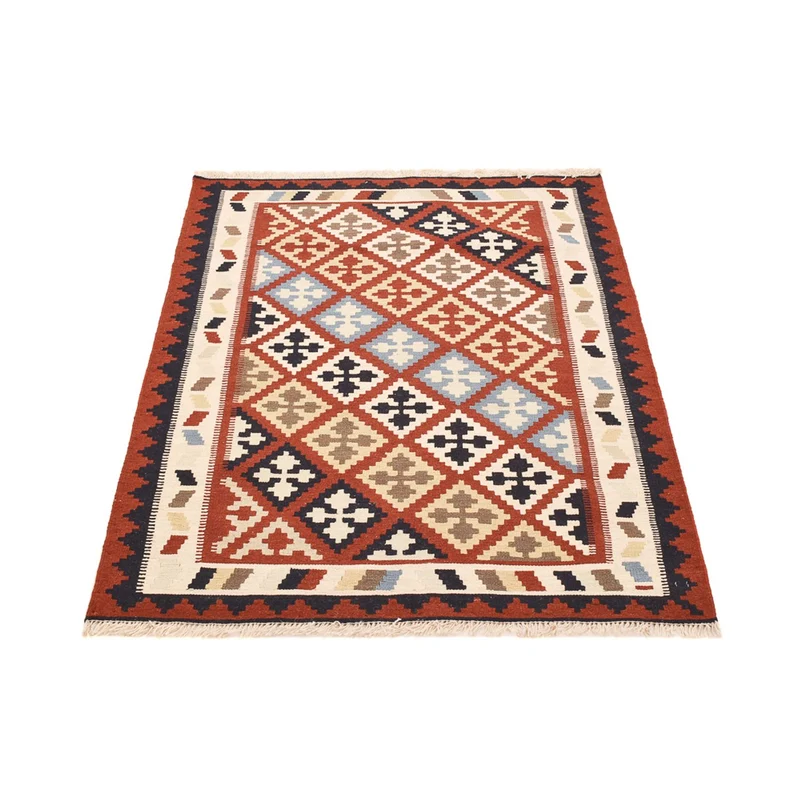 Kelim Fars Teppich 102x145cm - mehrfarbig
