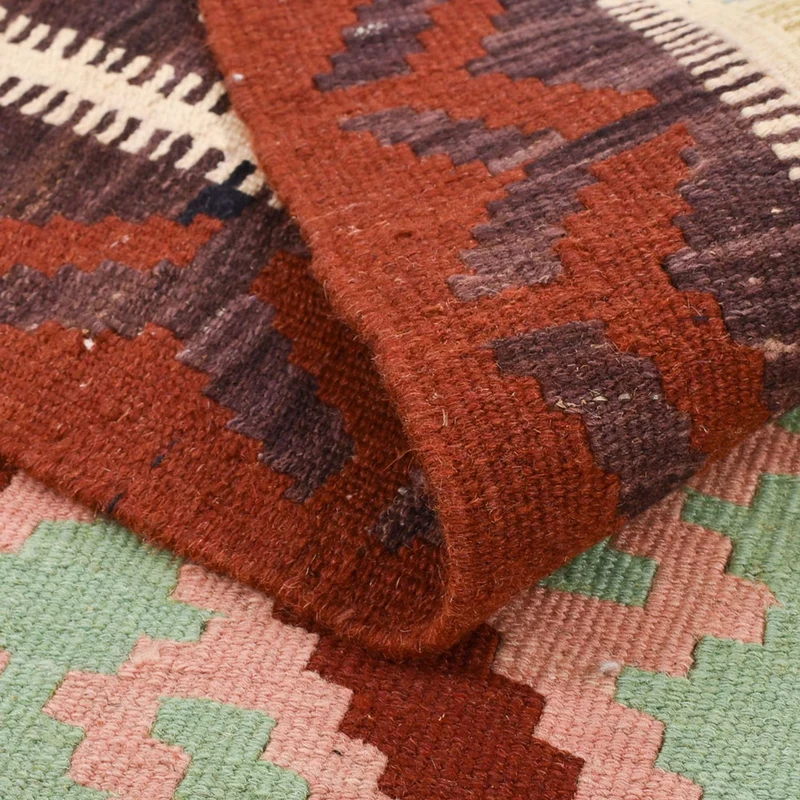 Kelim Fars Teppich 102x145cm - mehrfarbig