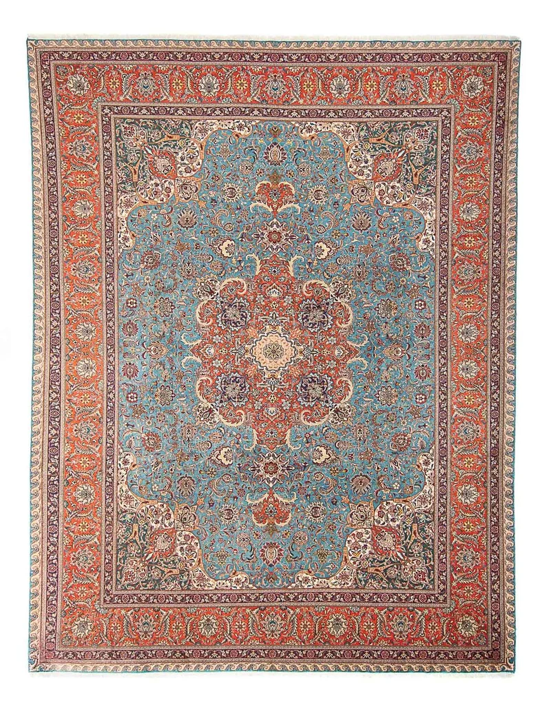 Perserteppich - Täbriz - Royal 304 x 395 cm - hellblau