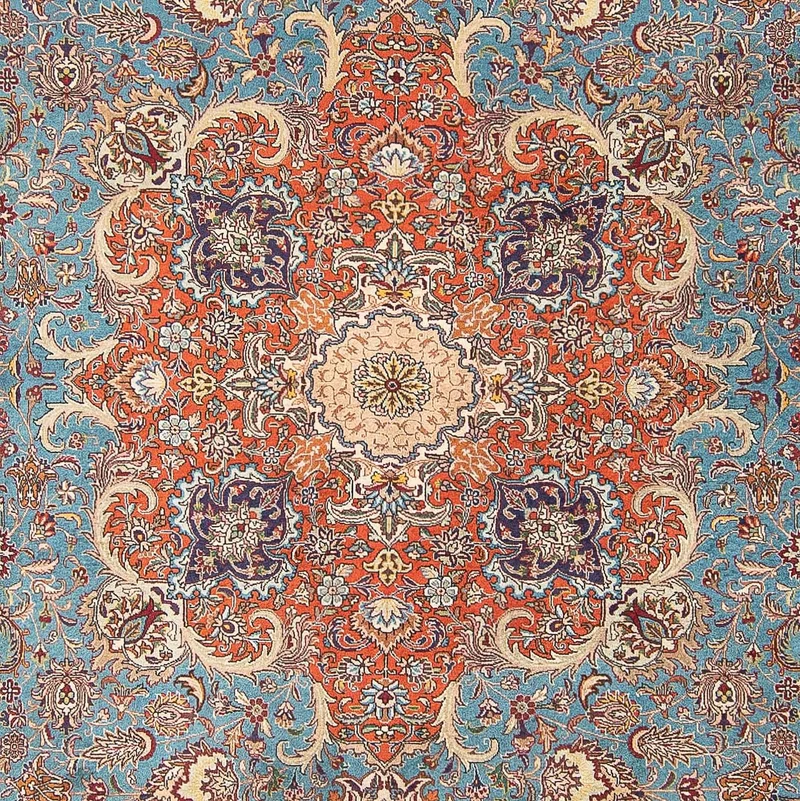 Perserteppich - Täbriz - Royal 304 x 395 cm - hellblau