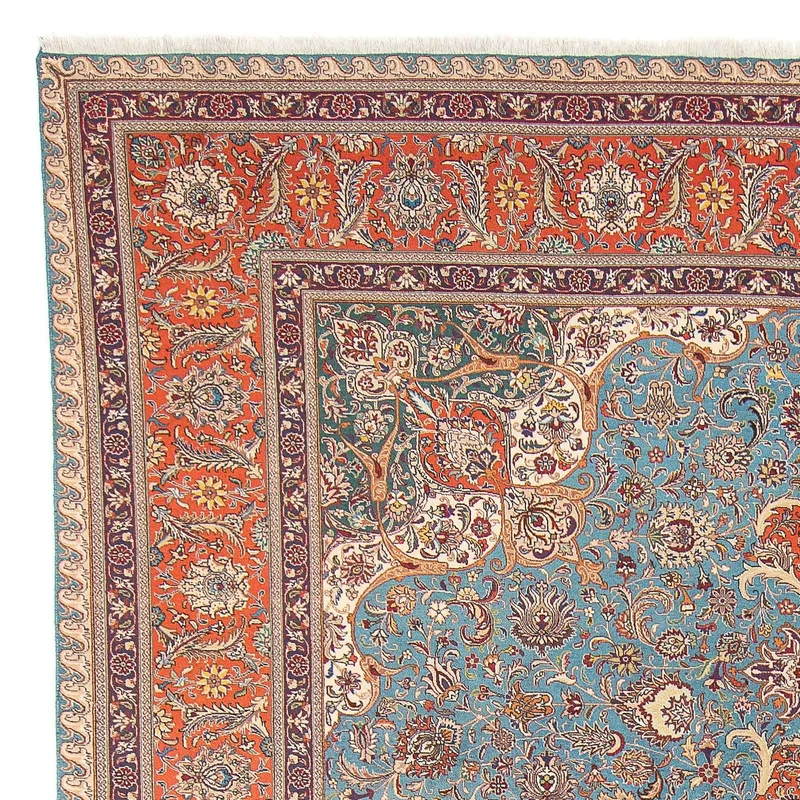 Perserteppich - Täbriz - Royal 304 x 395 cm - hellblau