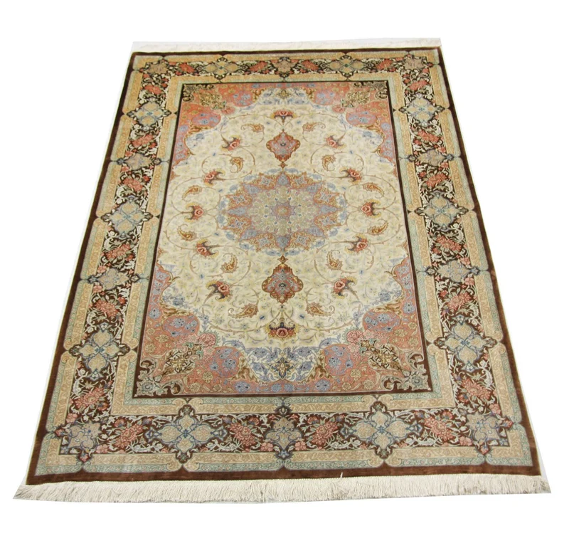 Seidenteppich - Ghom Seide - Premium 155 x 240 cm Teppich Wohnzimmer