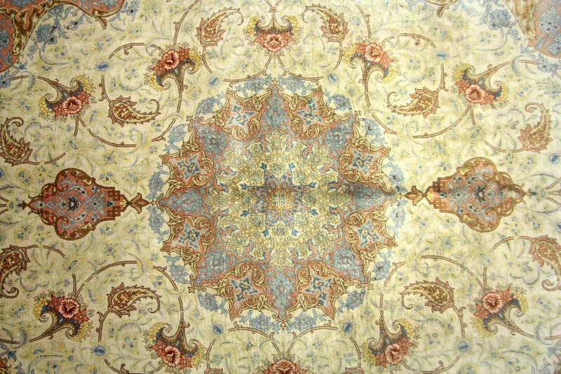 Seidenteppich - Ghom Seide - Premium 155 x 240 cm Teppich Wohnzimmer