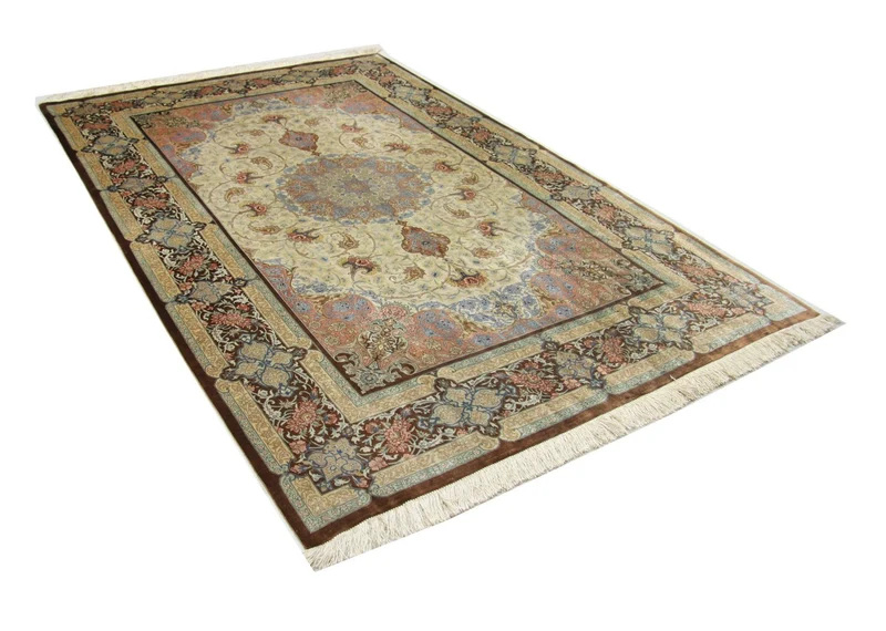 Seidenteppich - Ghom Seide - Premium 155 x 240 cm Teppich Wohnzimmer