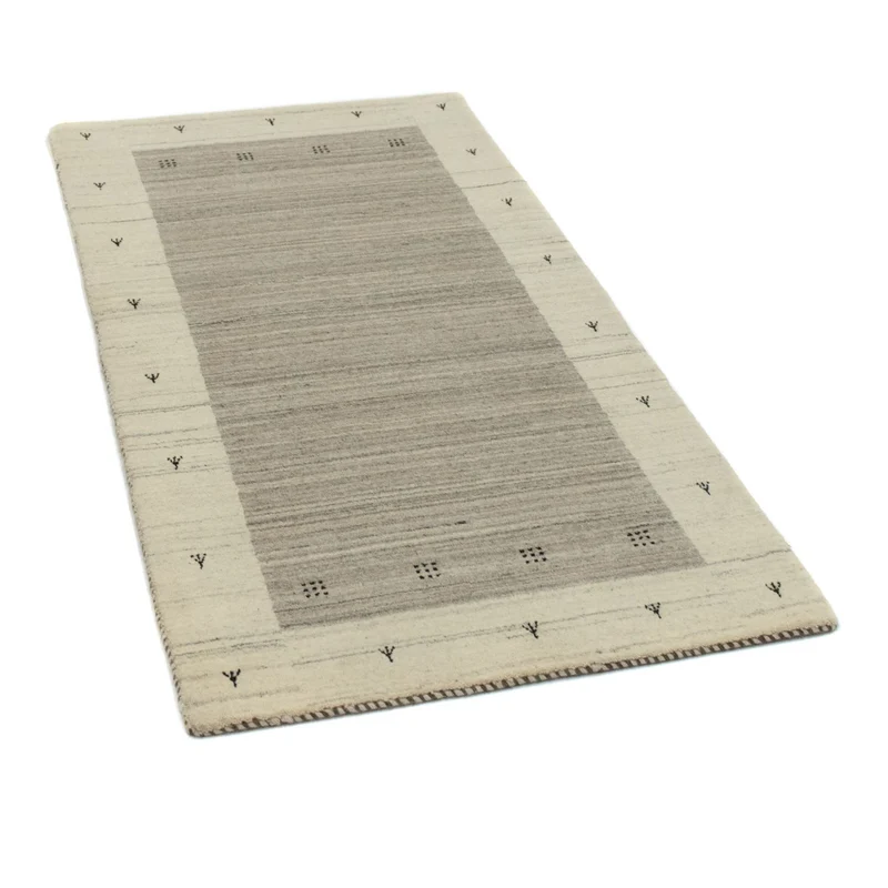 Loribaft Teppich Perser 70x140cm - Wollteppich - beige