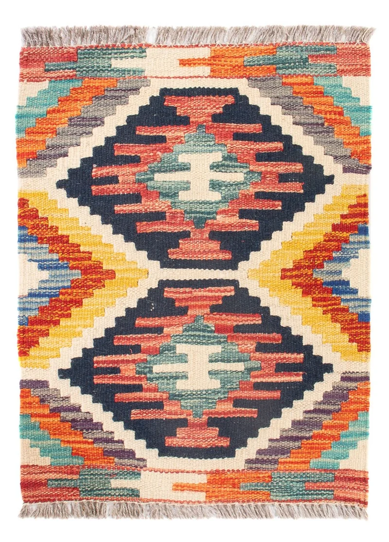 Kelim Maimene Teppich 40x60cm - mehrfarbig