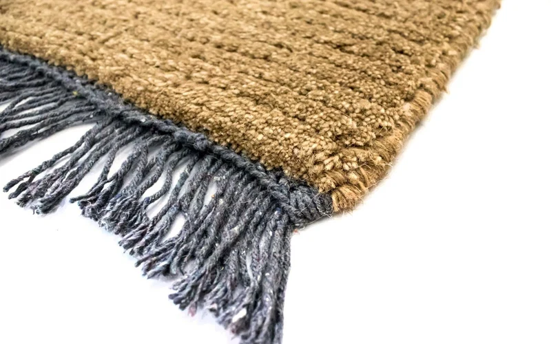 Nepal Teppich 70x140cm - Wollteppich - braun