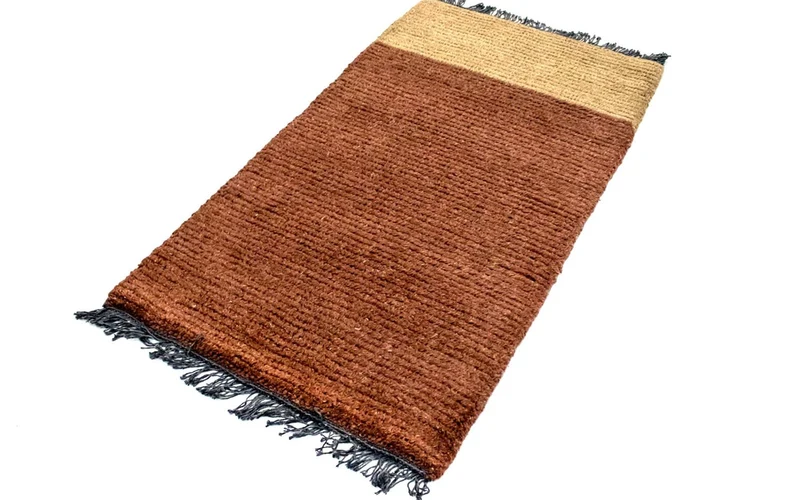 Nepal Teppich 70x140cm - Wollteppich - braun
