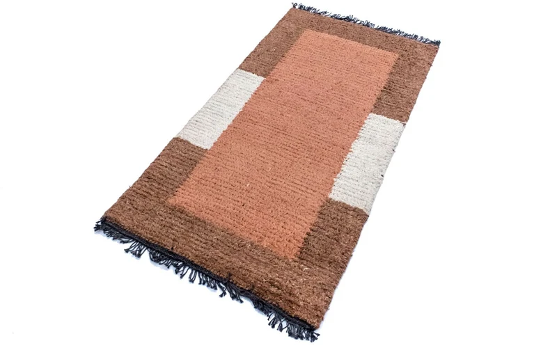 Nepal Teppich 70 x 140 cm - braun