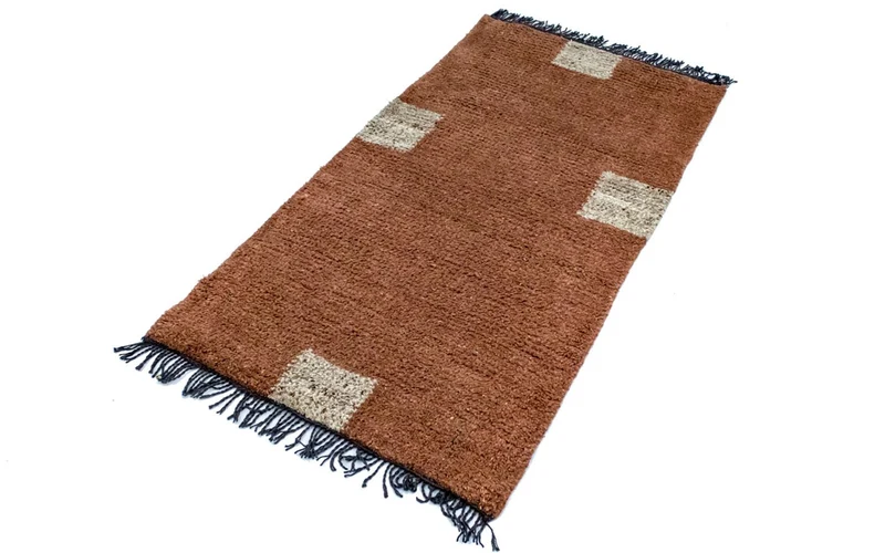 Nepal Teppich 70 x 140 cm - braun