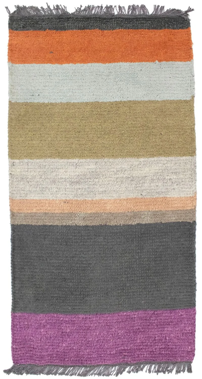 Nepal Teppich 70x140cm - Wollteppich - mehrfarbig