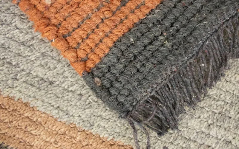 Nepal Teppich 70x140cm - Wollteppich - mehrfarbig