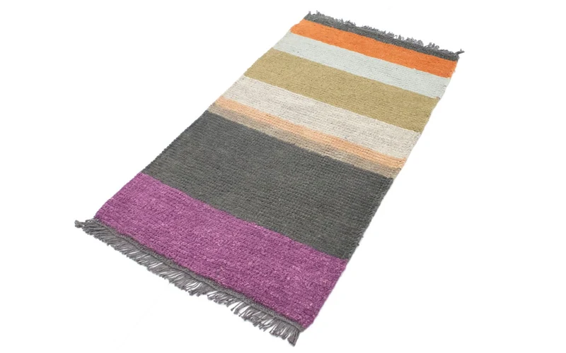 Nepal Teppich 70x140cm - Wollteppich - mehrfarbig