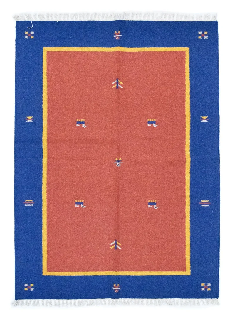 Kelim Modern Teppich 140x200cm - rot