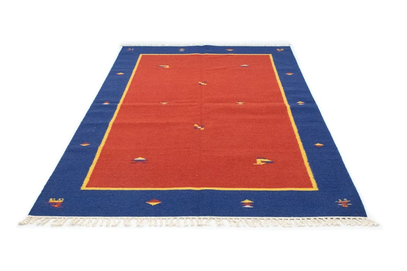 Kelim Modern Teppich 140x200cm - rot