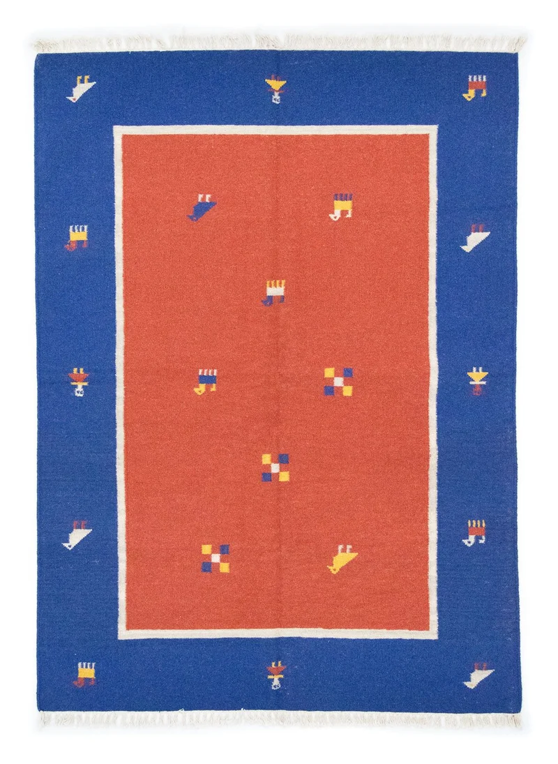 Kelim Modern Teppich 140x200cm - orange