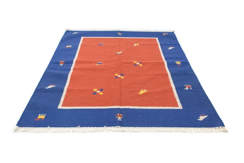 Kelim Modern Teppich 140x200cm - orange