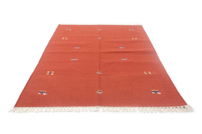 Kelim Modern Teppich 140x200cm - rot