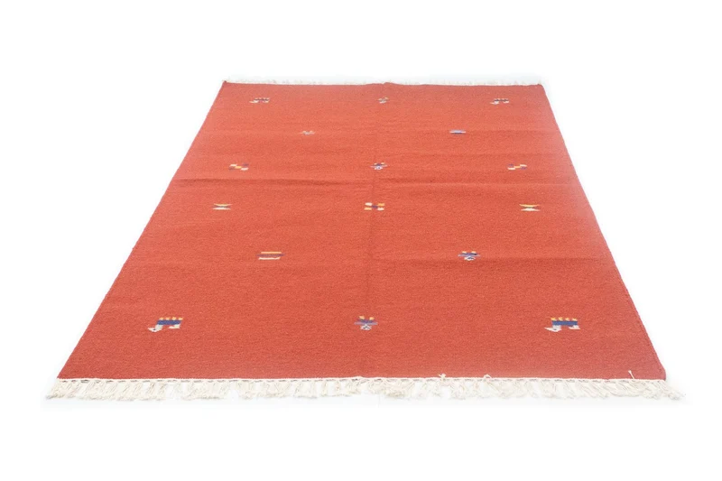 Kelim Modern Teppich 140x200cm - orange