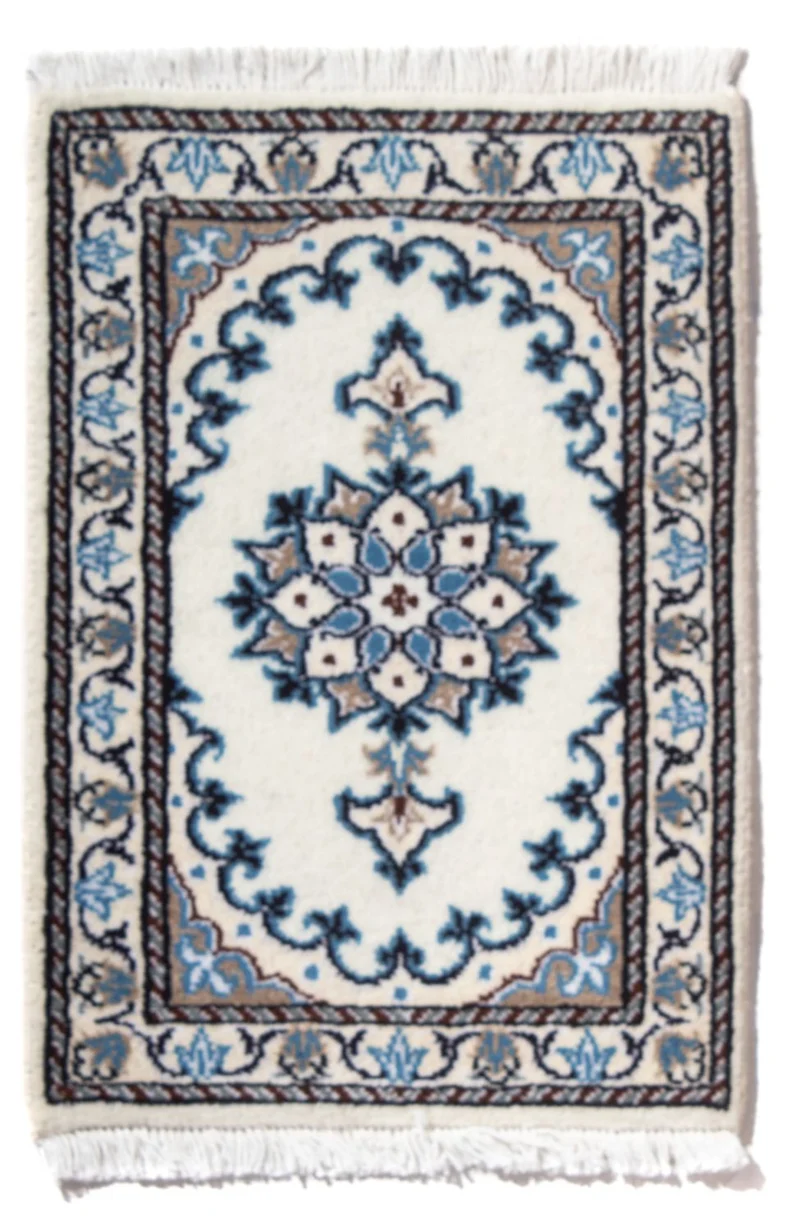 Nain - 12La Teppich 40x60cm - Perserteppich - hellblau
