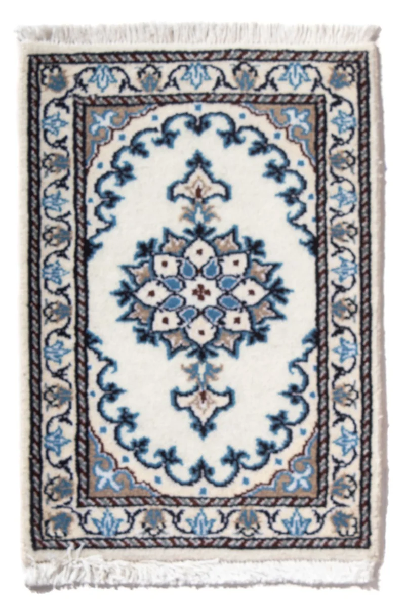 Nain - 12La Teppich 40x60cm - Perserteppich - hellblau