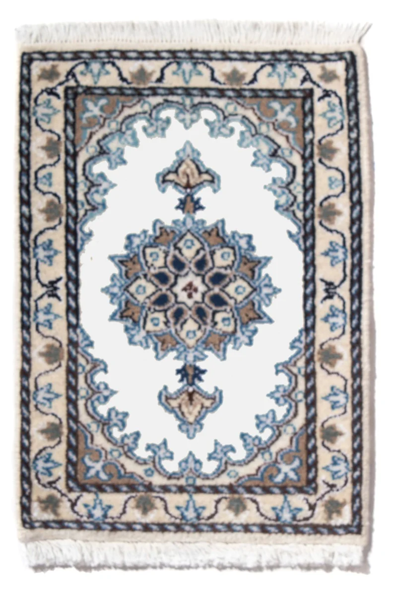 Nain - 12La Teppich 40x60cm - Perserteppich - hellblau