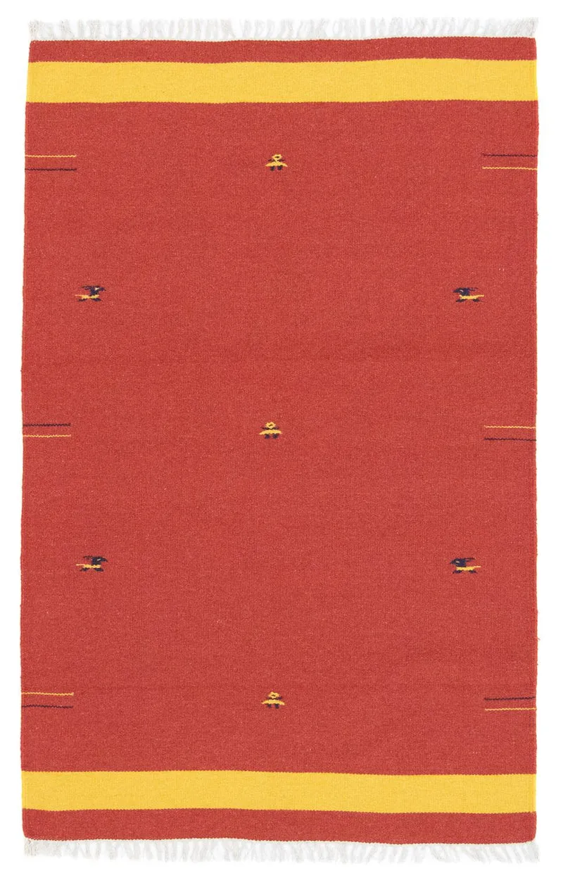 Kelim Modern Teppich 120x180cm - rot