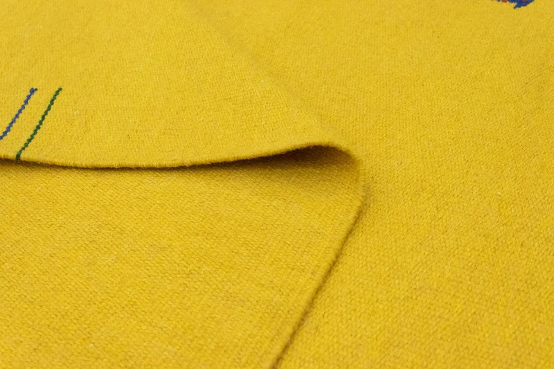 Kelim Modern Teppich 120x180cm - gelb