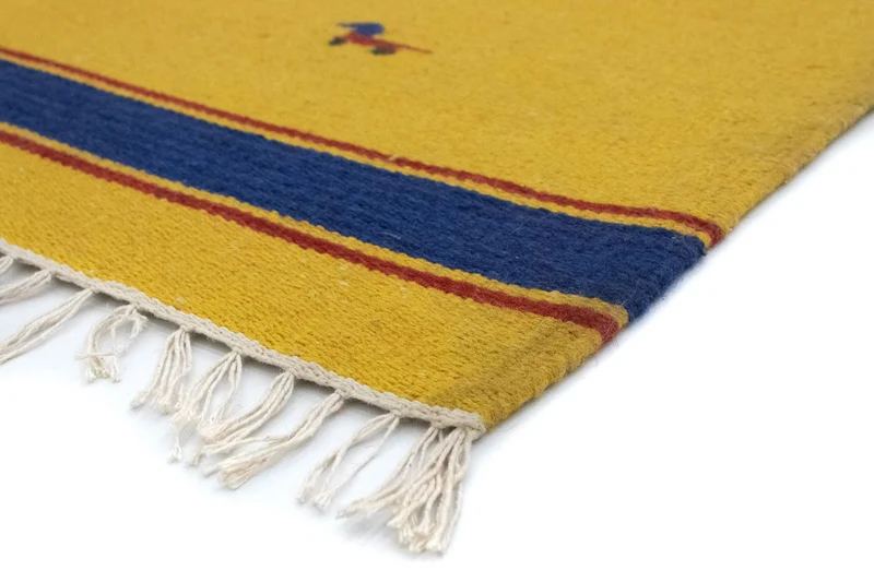 Kelim Modern Teppich 120x180cm - gelb