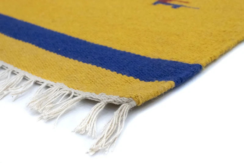 Kelim Modern Teppich 120x180cm - gelb