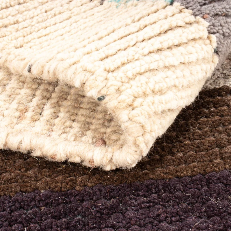 Nepal Teppich 70x140cm - Wollteppich - mehrfarbig
