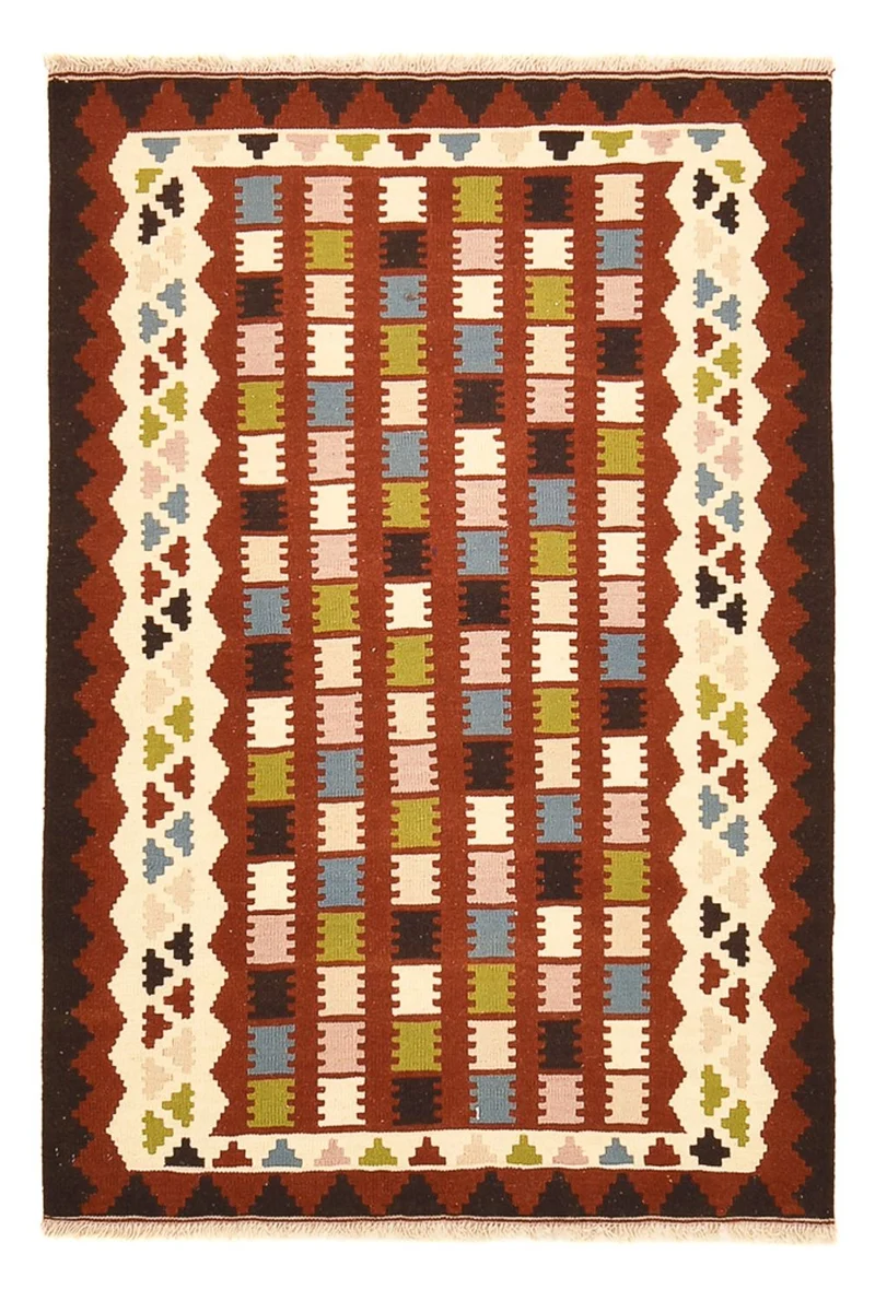 Kelim Fars Teppich 100x150cm - mehrfarbig