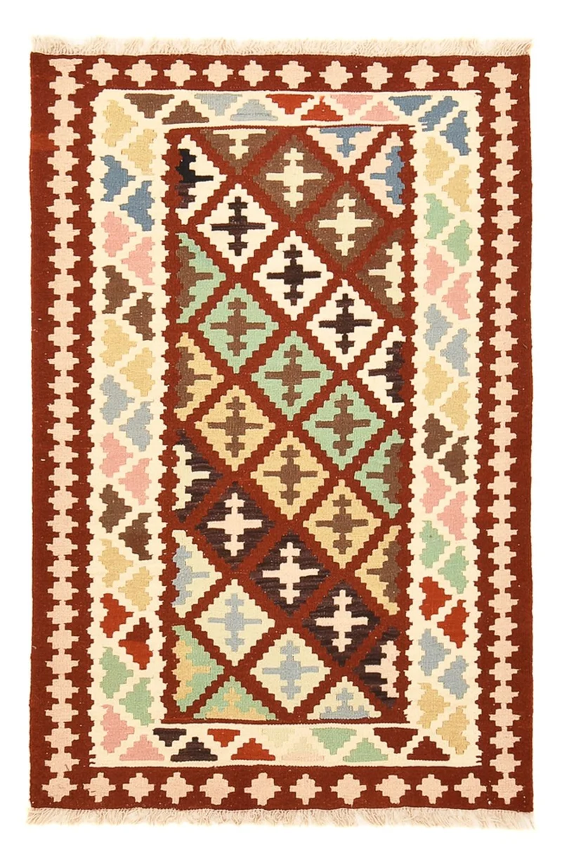 Kelim Fars Teppich 98x150cm - mehrfarbig