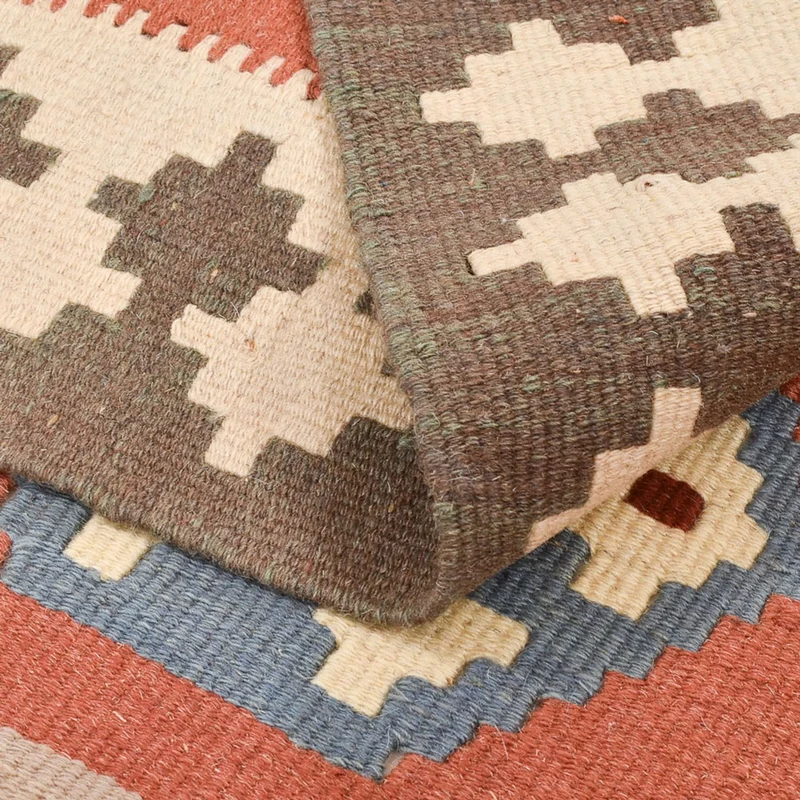 Kelim Fars Teppich 100x146cm - mehrfarbig