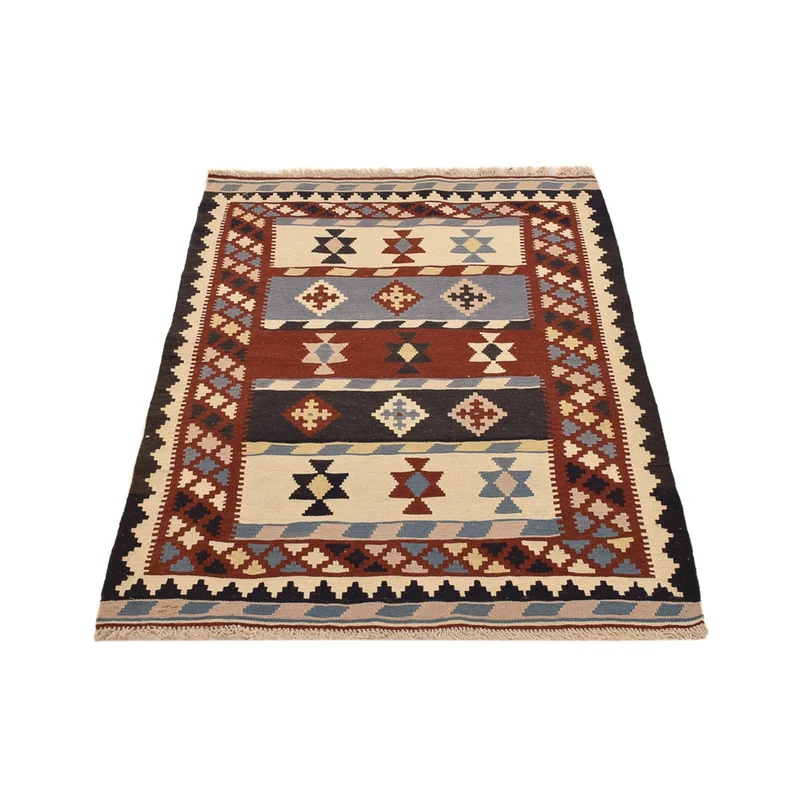 Kelim Fars Teppich 102x146cm - mehrfarbig