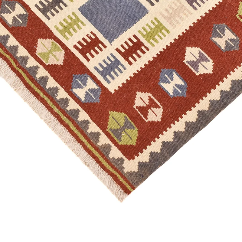 Kelim Fars Teppich 102x146cm - mehrfarbig