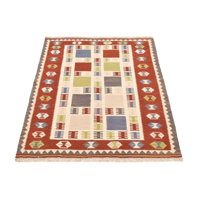 Kelim Fars Teppich 102x146cm - mehrfarbig
