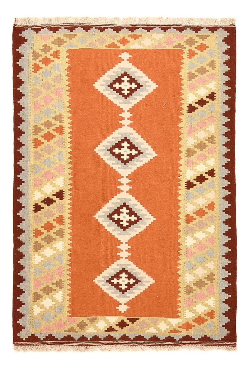 Kelim Fars Teppich 100x148cm - mehrfarbig