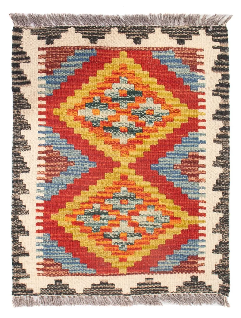 Kelim Teppich - Splash - 40 x 60 cm - mehrfarbig