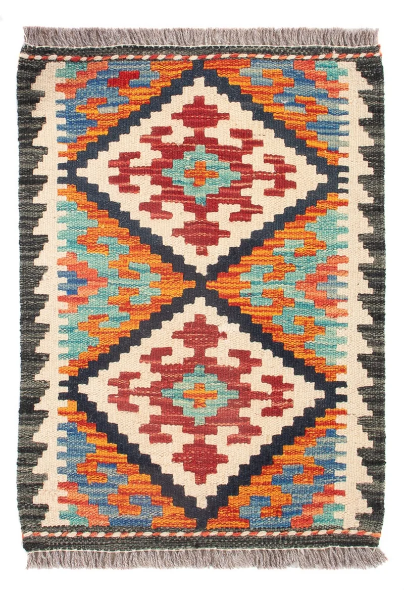 Kelim Teppich - Splash - 40 x 60 cm - mehrfarbig