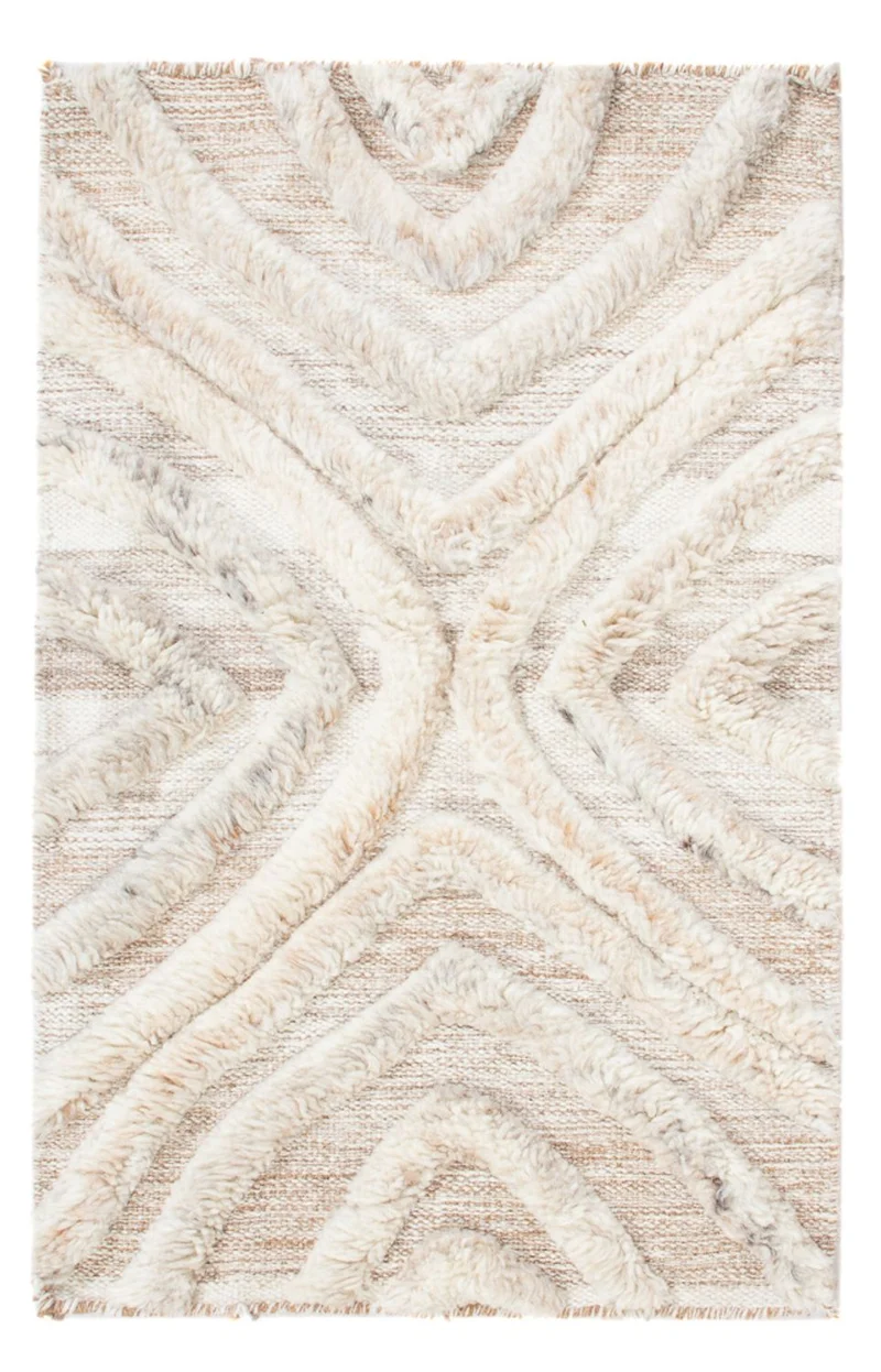 Wollteppich - 60 x 90 cm - beige