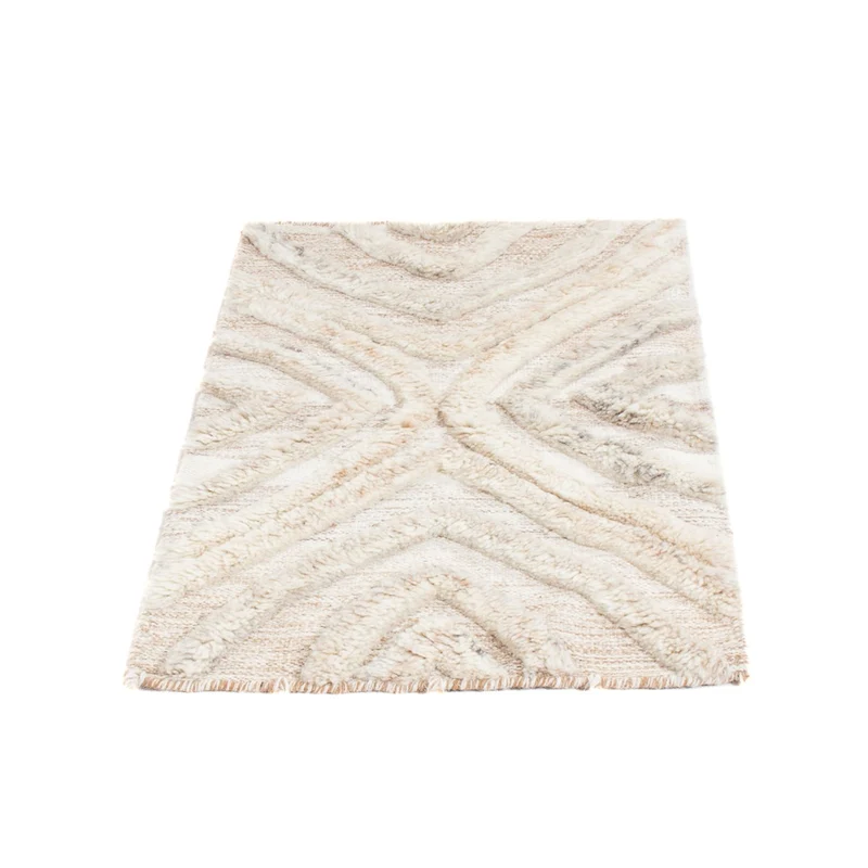 Wollteppich - 60 x 90 cm - beige