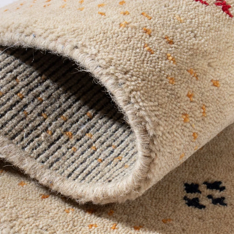 Loribaft Loom Teppich 60x90cm - Wollteppich - beige