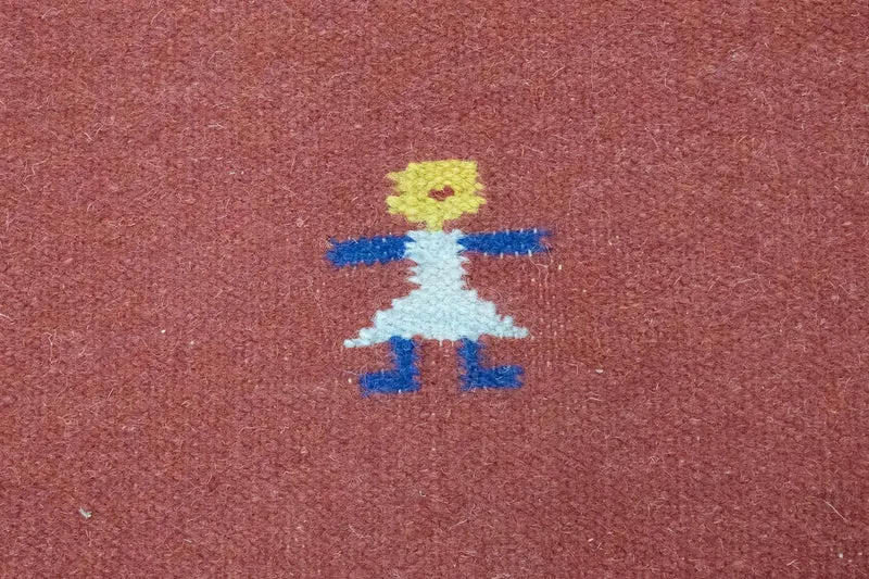 Kelim Modern Teppich 140x200cm - rot