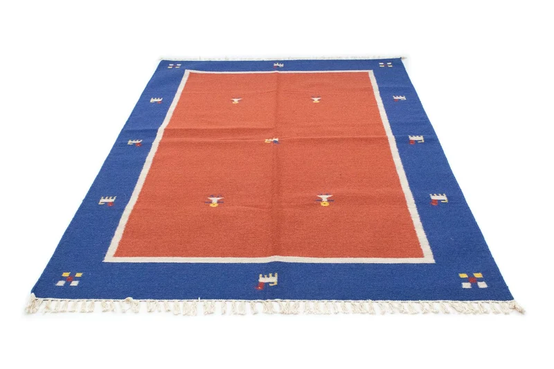 Kelim Modern Teppich 140x200cm - rot