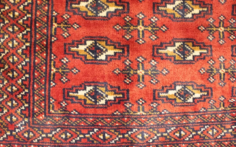 Turkaman Teppich 50x100cm - Orientteppich - rot