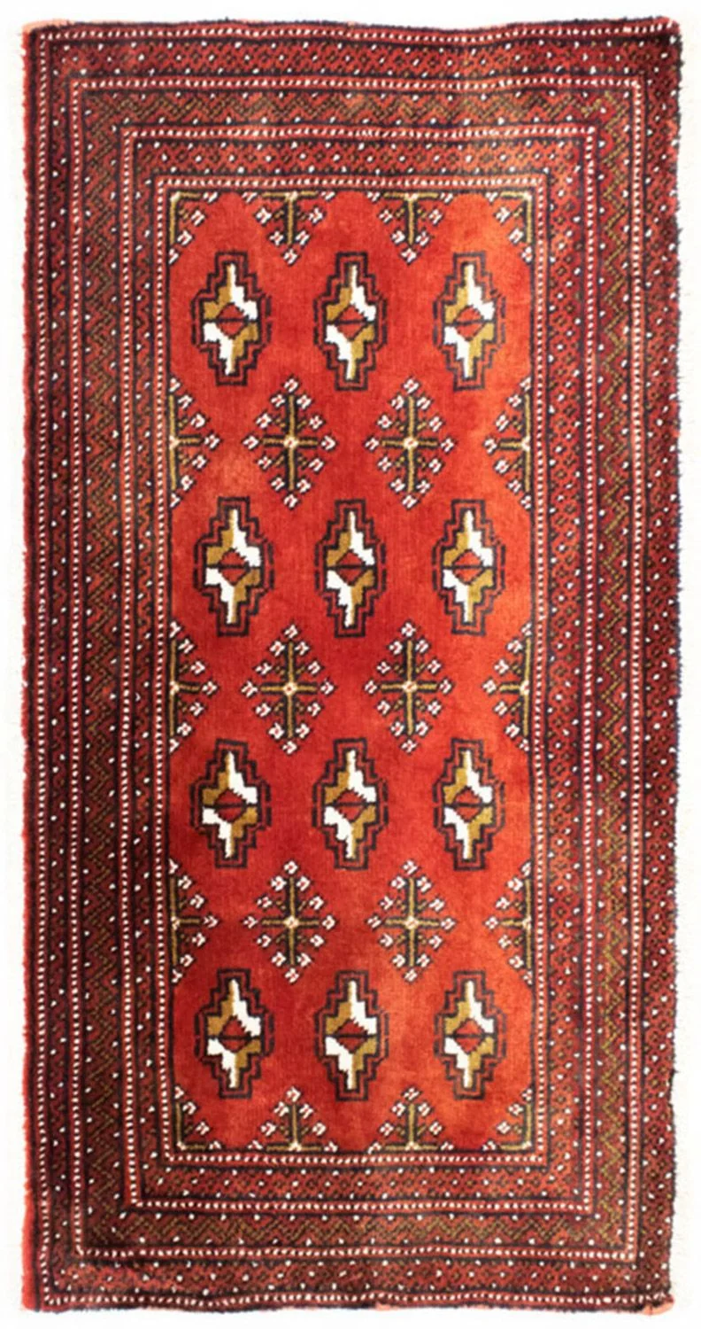 Turkaman Teppich 50x100cm - Orientteppich - rot