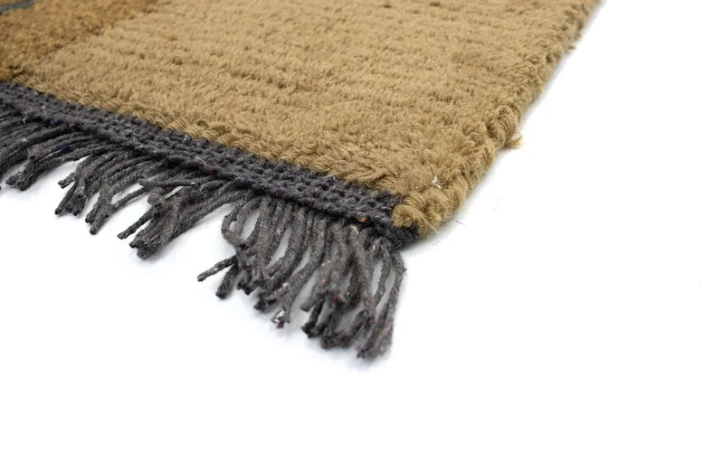 Nepal Teppich 70x140cm - Wollteppich - blau
