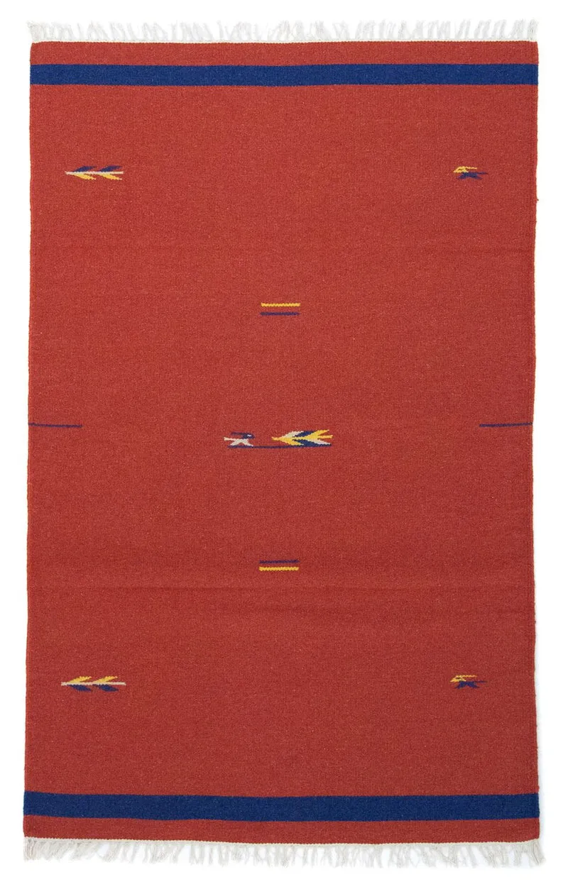 Kelim Modern Teppich 120x180cm - rot
