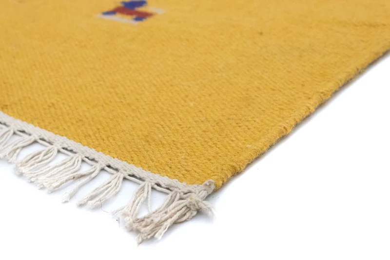 Kelim Modern Teppich 120x180cm - gelb